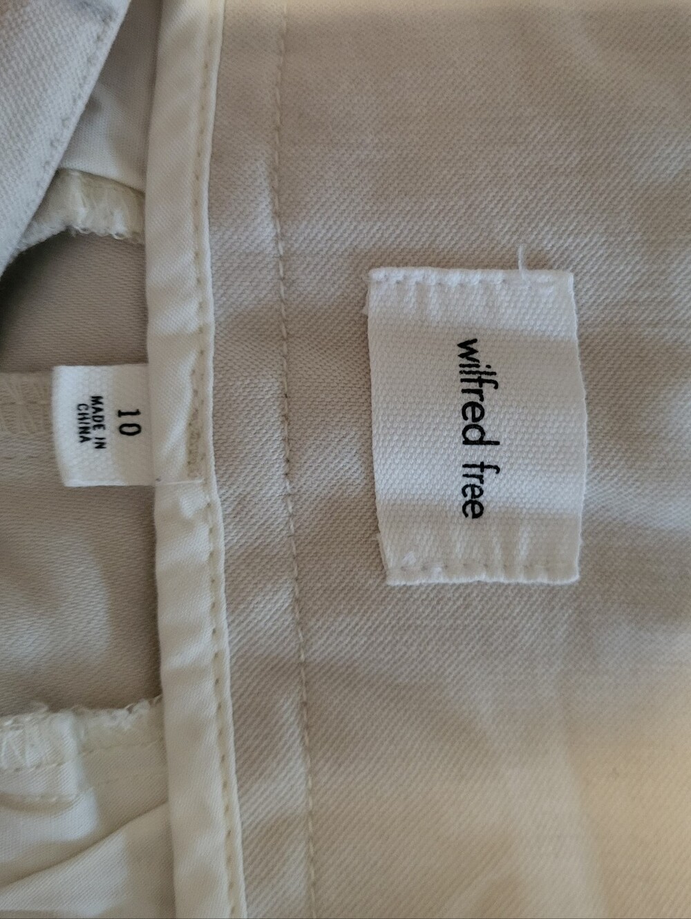 Wilfred Free Cream Wide-Leg Trousers - Picture 3 of 4